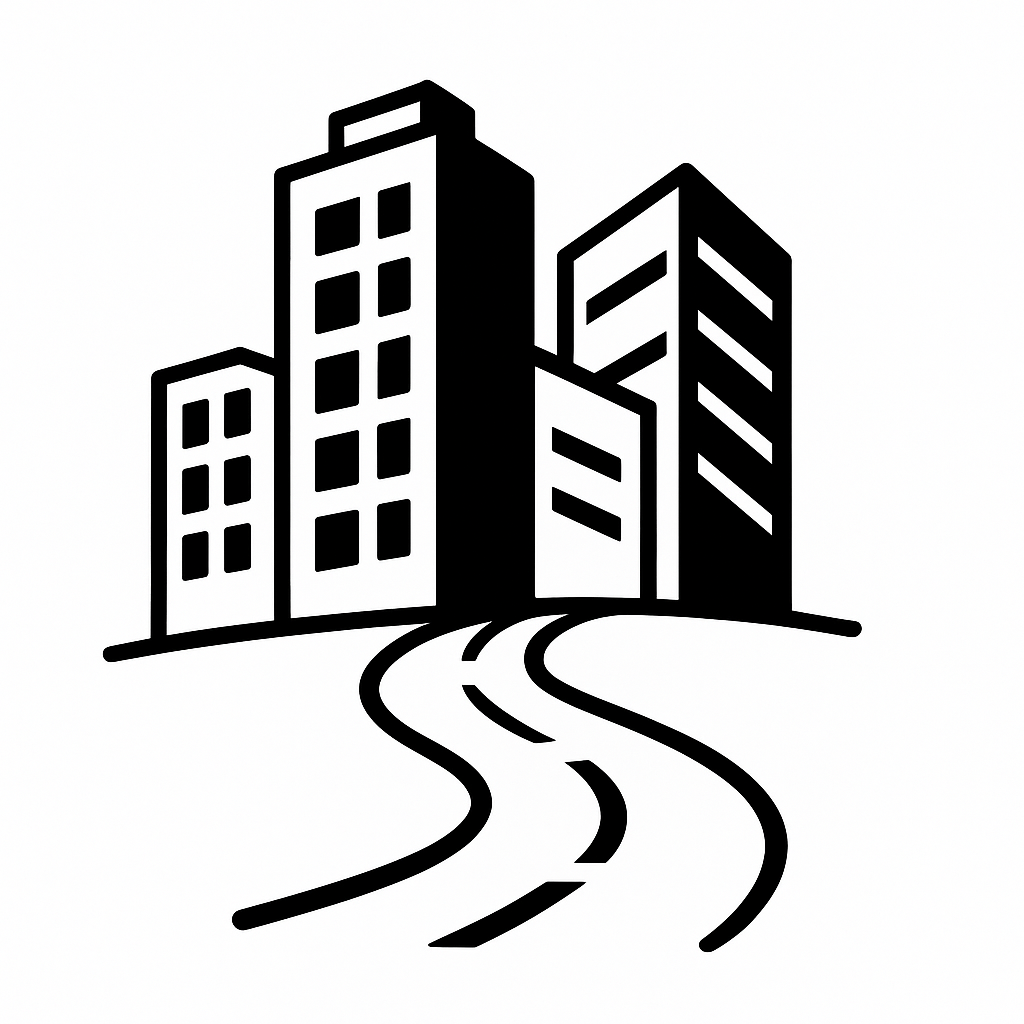 Construction illustration showing teamwork at a project site